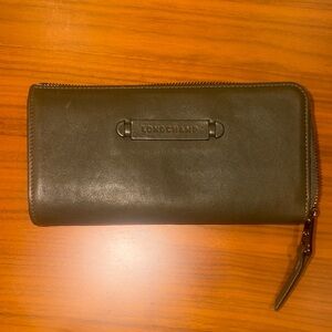 Longchamp Olive Leather Wallet